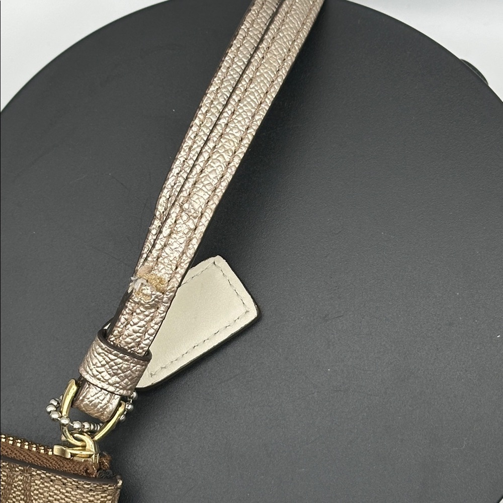Coach Corner Zip Metallic wristlet you get both - Picture 5 of 10